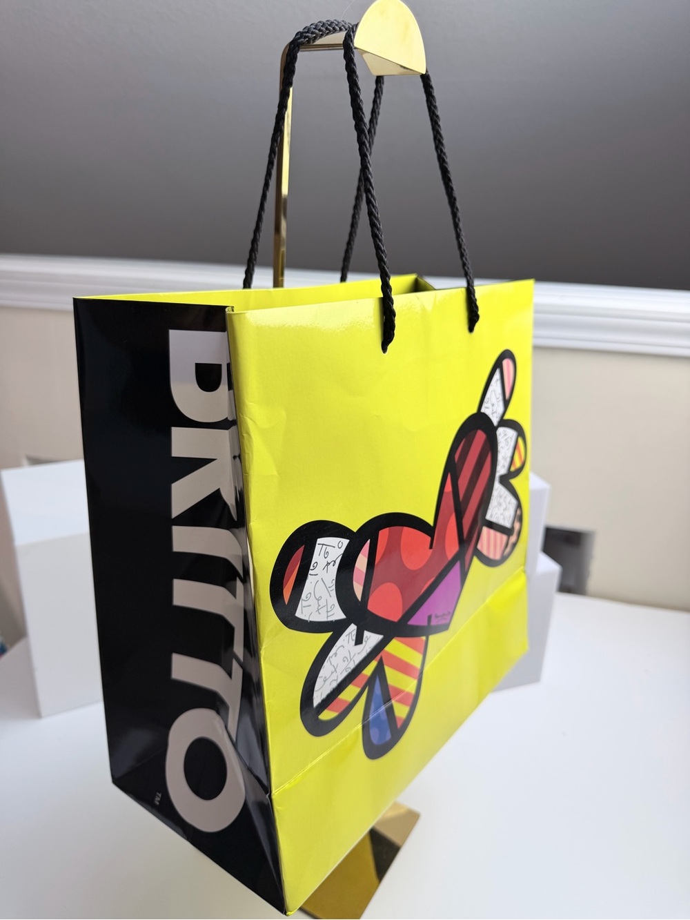 Romero Britto Shopping Bag Heart Design 2011